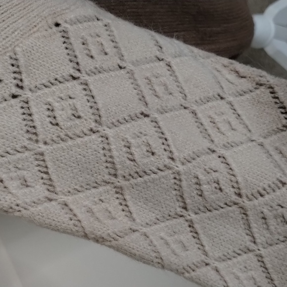 Jardin by Macris Brown cream ombre sweater with vented long sleeves l-xl - Picture 5 of 12